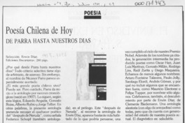 Poesía chilena de hoy de Parra hasta nuestros días  [artículo].
