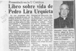 Libro sobre vida de Pedro Lira Urquieta