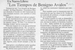 "Los tiempos de Benigno Avalos"  [artículo] Nelly Orellana G.