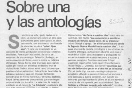 Sobre una y las antologías  [artículo] Alexis Figueroa.