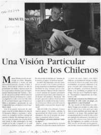 Una visión particular de los chilenos  [artículo] Carolina Tocornal V.
