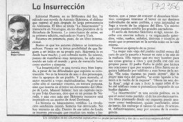 La insurreción  [artículo] Antonio Rojas Gómez.