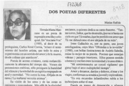 Dos poetas diferentes  [artículo] Matías Rafide.