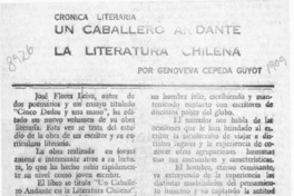 Un caballero andante en la literatura chilena  [artículo] Genoveva Cepeda Guyot.