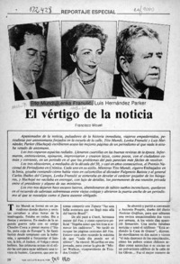 El vértigo de la noticia  [artículo] Francisco Mouat.