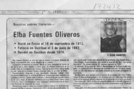Elba Fuentes Oliveros  [artículo] Carib.