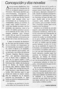 Concepción y dos novelas  [artículo] Andrés Gallardo.
