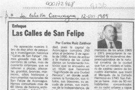 Las calles de San Felipe  [artículo] Carlos Ruiz Zaldívar.