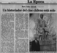 Un historiador del cine chileno está solo  [artículo] Antonio Martínez.