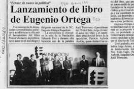 Lanzamiento de libro de Eugenio Ortega  [artículo].