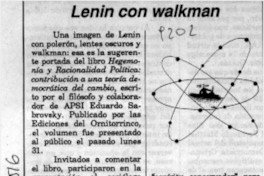 Lenin con walkman  [artículo].