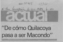"De cómo Quilacoya pasa a ser Macondo"  [artículo] Mario Rodríguez Fernández.