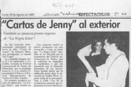 "Cartas de Jenny" al exterior  [artículo]