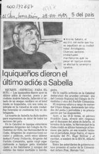 Iquiqueños dieron el último adiós a Sabella  [artículo].