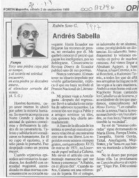 Andrés Sabella  [artículo] Rubén Soto G.