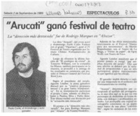 "Arucati" ganó festival de teatro  [artículo].