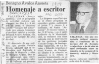 Homenaje a escritor  [artículo] Jorge Zambra.