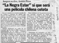 "La Negra Ester" sí que será una película chilena cotota  [artículo].