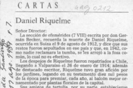 Daniel Riquelme  [artículo] Jaime González Colville.