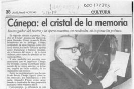 Cánepa, el cristal de la memoria  [artículo] Rodolfo Gambetti.