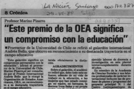"Este premio de la OEA significa un compromiso con la educación"  [artículo].