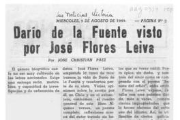 Darío de la Fuente visto por José Flores Leiva  [artículo] José Christian Páez.