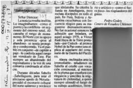 "Sabellagasta"  [artículo] Pedro Godoy.