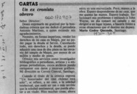 Un ex cronista obrero  [artículo] Mario Godoy Quezada.