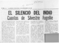 "El silencio del indio"  [artículo] José Vargas Badilla.
