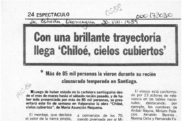 Con una brillante trayectoria llega "Chiloé, cielos cubiertos"  [artículo].