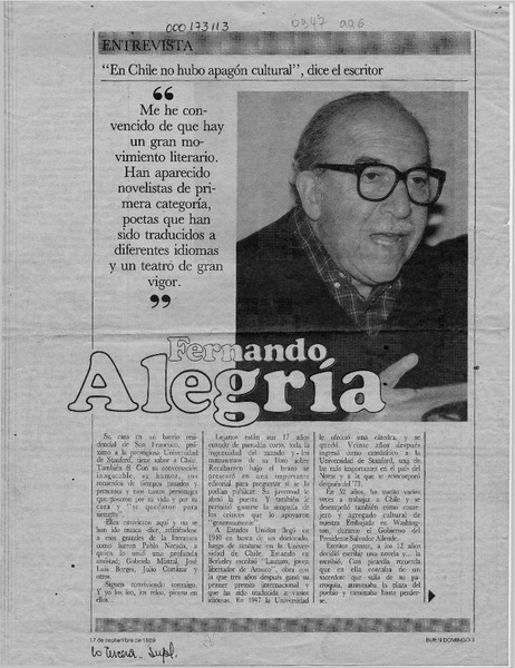 Fernando Alegría