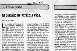 El camino de Virginia Vidal  [artículo] Agata Gligo.