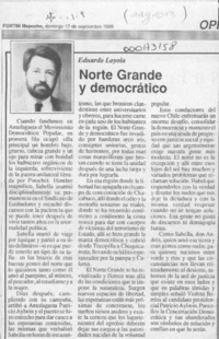 Norte Grande y democrático  [artículo] Eduardo Loyola.
