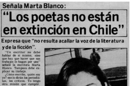"Los poetas no están en extinción en Chile"