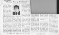 "Neruda voz y universo"  [artículo] Wellington Rojas Valdebenito.