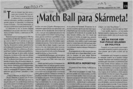 Match ball para Skármeta!  [artículo] Juan Samuel.