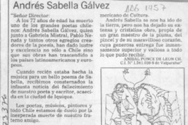 Andrés Sabella Gálvez  [artículo] Aníbal Ponce de León Ch.