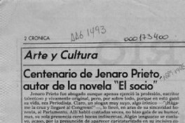 Centenario de Jenaro Prieto, autor de la novela "El socio"  [artículo] Oscar Guzmán Silva.