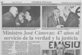 Ministro José Cánovas, 47 años al servicio de la verdad y la justicia