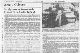 En el primer aniversario de la muerte de Carlos León A.  [artículo] Agustín Squella.