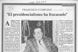 "El presidencialismo ha fracasado"  [artículo] Marcia Scantlebury.