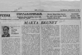 Marta Brunet  [artículo] Héctor Leiva Oyarzún.