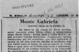 Monte Gabriela  [artículo] Darío de la Fuente D.