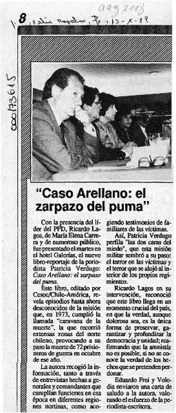 "Caso Arellano, el zarpazo del puma"  [artículo].