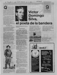 Víctor Domingo Silva, el poeta de la bandera  [artículo] Marino Muñoz Lagos.