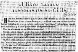 El Libro cubano nuevamente en Chile  [artículo].