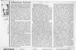 Albertina Azócar  [artículo] Jorge Edwards.