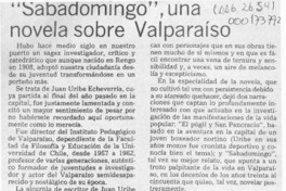 "Sabadomingo", una novela sobre Valparaíso  [artículo] L. R.