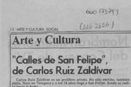 "Calles de San Felipe", de Carlos Ruiz Zaldívar  [artículo] Isabel Barrientos Díaz.