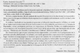Génesis de las Constituciones de 1925 y 1980  [artículo] Alejandro Silva Bascuñán.